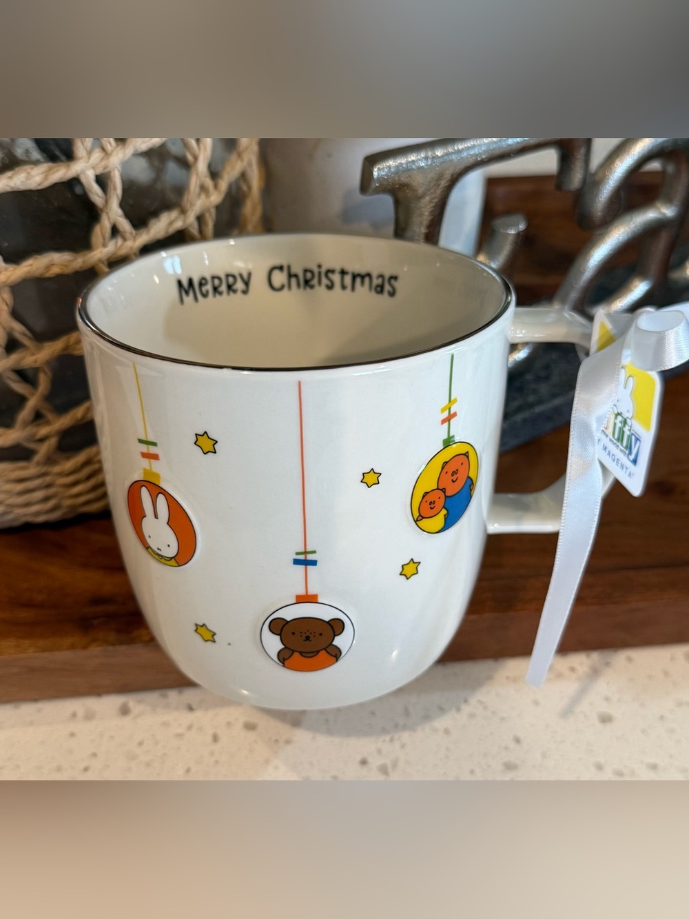 NEW Miffy by Magenta Ornament Ceramic Mug Merry Christmas Teddy Bear Bunny Gifts